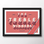 Manchester United 'The Treble Winners' Typographic Poster, thumbnail 7 of 7