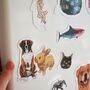Personalised Half Body Pet Portrait Magnet, thumbnail 9 of 10
