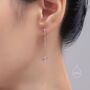 Water Green Opal With Chain Dangle Stud Earrings, thumbnail 7 of 12