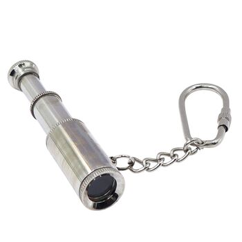 Brass And Chrome Mini Telescope Keyring, 11 of 12