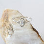Mila Sterling Silver Marquise Moonstone Dot Ring, thumbnail 5 of 6