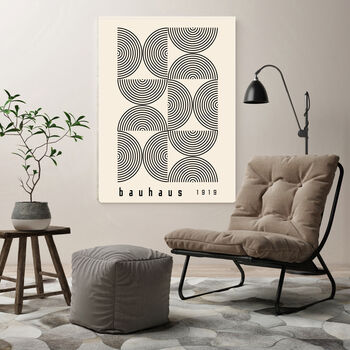 Bauhaus Mid Century Black And White Art Print, 2 of 3