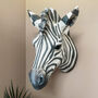 Zebra 'Ziggy' Head Wall Hanging, thumbnail 1 of 4