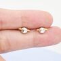 Planet Stud Earrings In Sterling Silver, thumbnail 2 of 12
