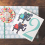 Two Elephants 2nd Birthday Card, thumbnail 1 of 3