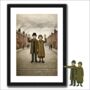 Couple Waving In The Street Lowry Style Framed Art, thumbnail 1 of 2