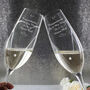Personalised Little Hearts Swarovski Champagne Flutes, thumbnail 3 of 6