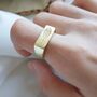Thick 18 K Gold Plated Wheat Signet Ring, thumbnail 6 of 7