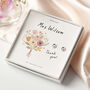 Personalised Teacher Gift Heart Earrings Thank You Card Sterling Silver, thumbnail 1 of 6