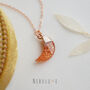 Sunstone Crystal Moon Pendant Necklace, thumbnail 1 of 11