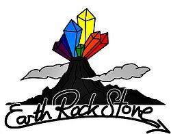 Logo image of Volcano erupting crystals by EarthRockStone 