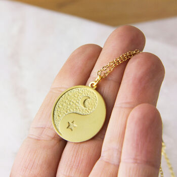 Sun And Moon Yinyang Vermeil Necklace, 4 of 9