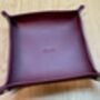 Personalised Burgundy Leather Desk Accessories Tray, thumbnail 3 of 12