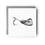 Stingray Sea Life Hand Drawn Greeting Card, thumbnail 2 of 5