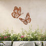 Elegant Butterfly Set Metal Wall Art For Garden Decor Gift, thumbnail 8 of 10