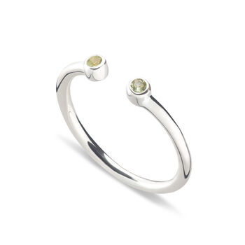 August Birthstone Open Style Ring, Peridot, 3 of 4