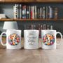 Personalised Beagle Floral Summer Dog Wreath Gift Keepsake Mug, thumbnail 2 of 2