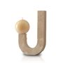 Handmade Travertine J Shaped Candle Holder, thumbnail 2 of 2