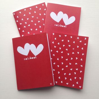 Personalised Heart Notebook Or Notebook Set, 9 of 12