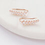 Rose Gold Plated Crystal Ear Climber Women's Earrings, thumbnail 3 of 3