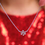 Sterling Silver Christmas Snowflake Necklace, thumbnail 1 of 5