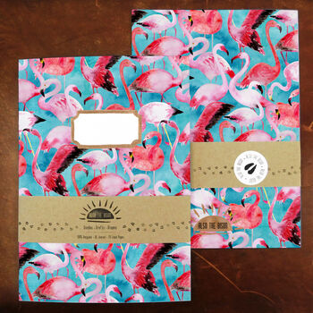 Flamboyance Of Flamingos Print A5 Lined Journal, 3 of 10