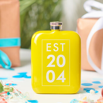 Personalised 21st Birthday Year Hip Flask, 3 of 9