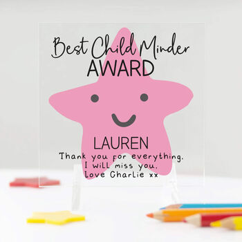 Personalised Best Teaching Assistant Award Acrylic Plaque, 4 of 6