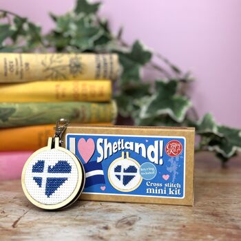 I Love Shetland! Mini Matchbox Cross Stitch Kit, 2 of 5