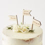 Personalised Wooden Flags Cake Topper, thumbnail 7 of 8