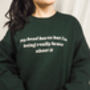 My Head Hurts Embroidered Crewneck Sweatshirt, thumbnail 2 of 5