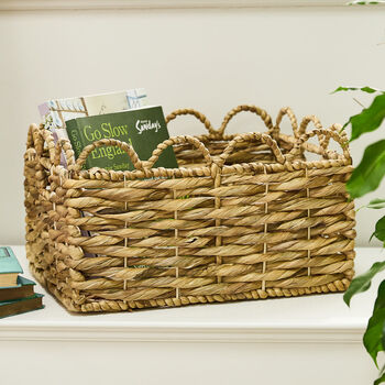 Traditional Scalloped Water Hyacinth Baskets, 4 of 6