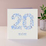 Personalised Love Hearts China 20th Anniversary Card, thumbnail 1 of 4