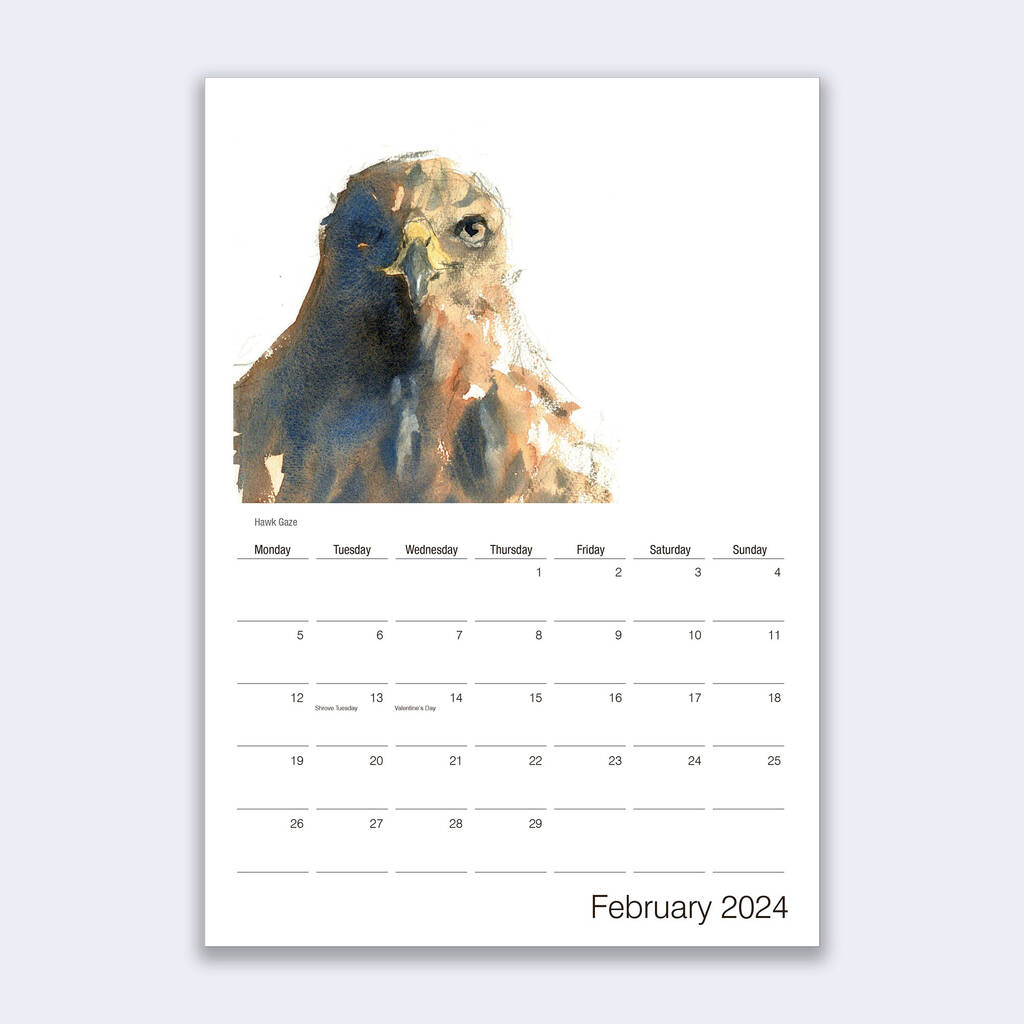 Bird Calendar 2024 By James Hollis Art