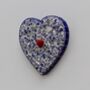 Handmade Blue And White China Heart Mosaic Wall Art, thumbnail 2 of 3