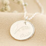 Personalised Engraved Birth Flower Disc Necklace, thumbnail 5 of 11