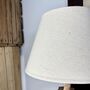 Wooden Tripod Lamp With Linen Shade, thumbnail 4 of 5