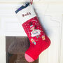 Personalised Elf And Father Christmas Stocking, thumbnail 3 of 5