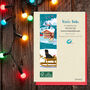Dog And Sledge Festive Walk Christmas Card, thumbnail 2 of 2