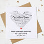 Personalised 17th Wedding Anniversary Card, thumbnail 1 of 4