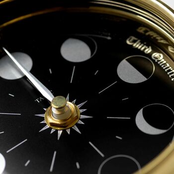 Prestige Solid Brass Moon Phase Clock, 10 of 12