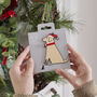 Yellow Labrador Dog Christmas Decoration Personalisation Available, thumbnail 3 of 4