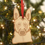 German Shepherd Dog Wooden Christmas Tree Decoration, thumbnail 3 of 5