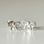 Sterling Silver Bow Stud Earrings, thumbnail 1 of 6