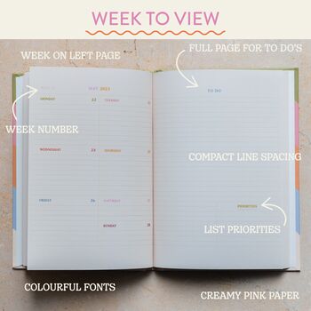 2023 Diary Planner A5 | Week To View | Checkered, 2 of 10