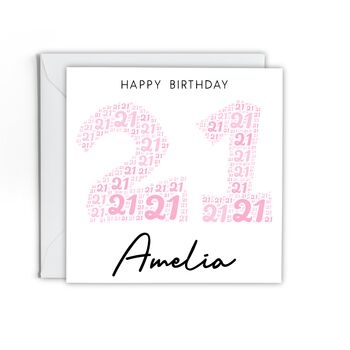 Personalised 21st Birthday Card For Her, 3 of 3