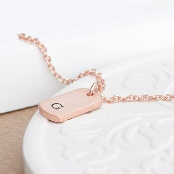 Personalised Initial Tag Necklace, 7 of 8