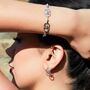 Monogrammed Charm Statement Sterling Silver Bracelet, thumbnail 8 of 11