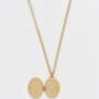 Robin And Blackberry Gold Locket Chain Necklace, thumbnail 4 of 8