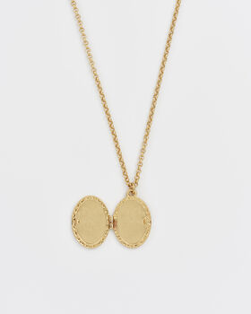 Robin And Blackberry Gold Locket Chain Necklace, 4 of 8